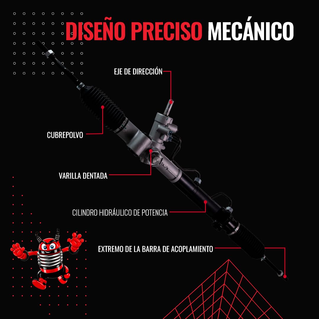 Cremallera o Caja de dirección compatible con liberty 37l/40l 2/4wd 2008 2009 2010 2011 2012 2013 caja de direccion hidraulica > con bieleta > sin terminal (nitro 37l-40l 07-12)