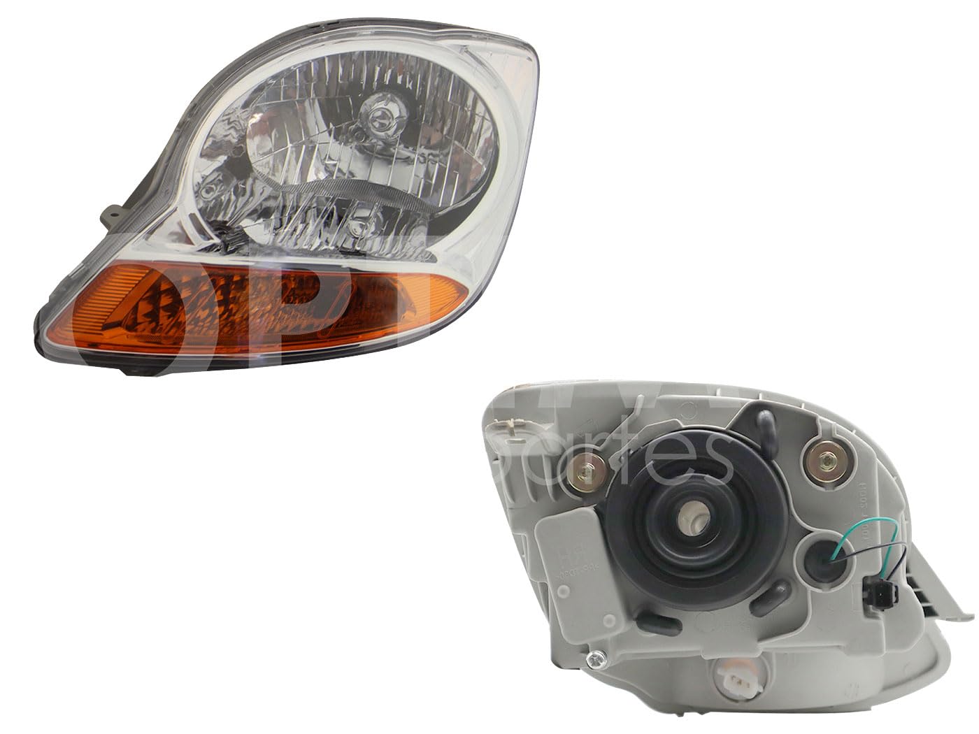 Faro Izquierdo Compatible con MATIZ G2 2006 2007 2008 2009 2010 2011 2012 2013 2014 2015 F/CROMADO C/CUARTO AMBAR