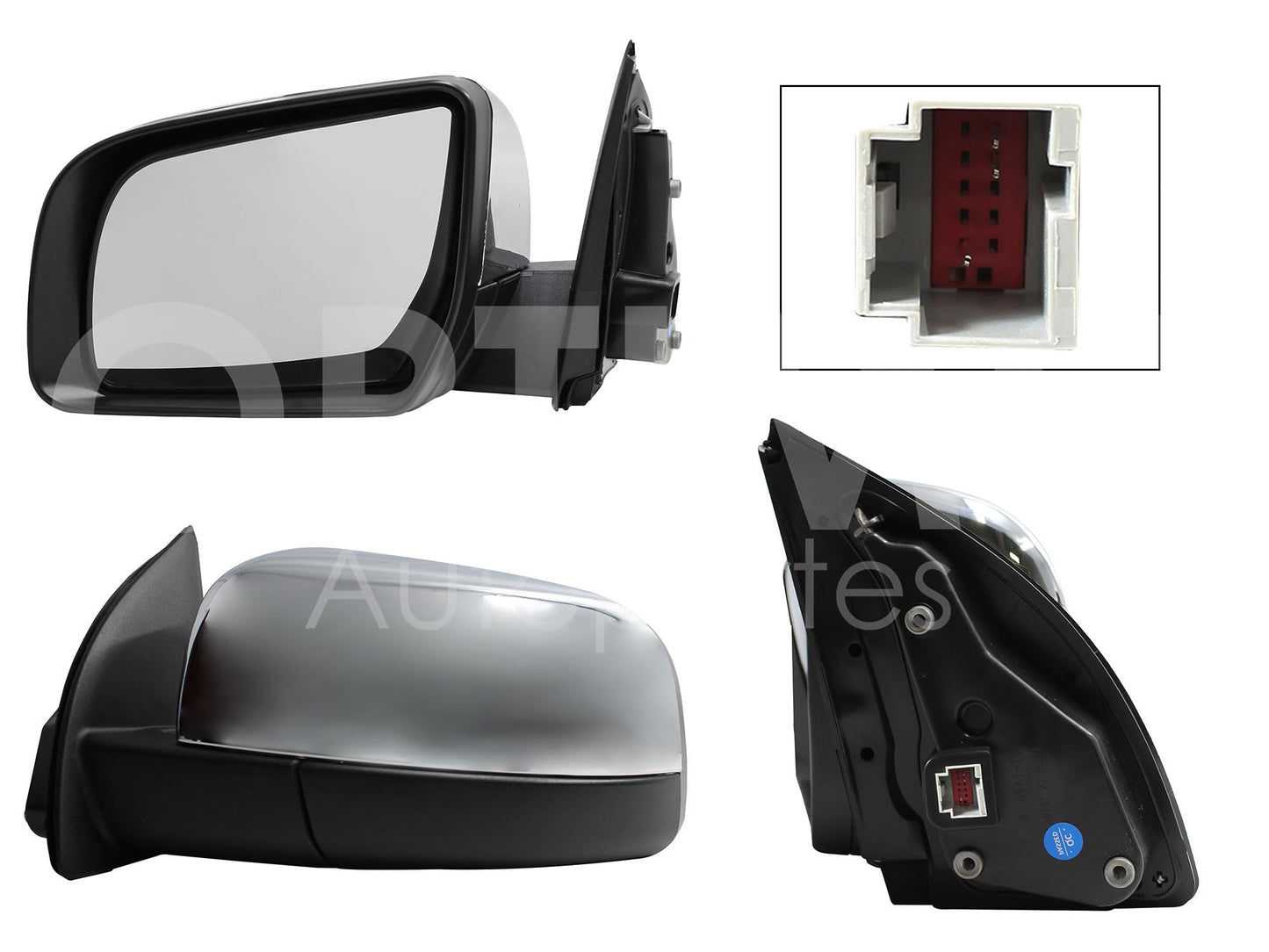 FORD RANGER 2013 2014 2015 2016 2017 2018 2019 2020 2021 2022 ESPEJO IZQ ELECT CROMO