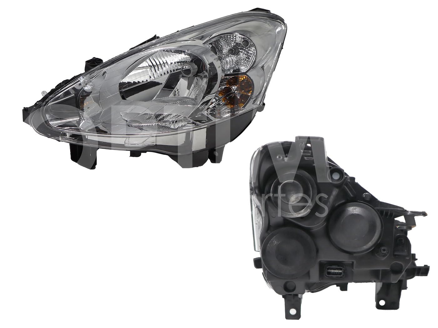 Faro Izquierdo Compatible con PARTNER 2013 2014 2015 F/CROMADO C/MOTOR (VERSION MAXI-TEPEE)