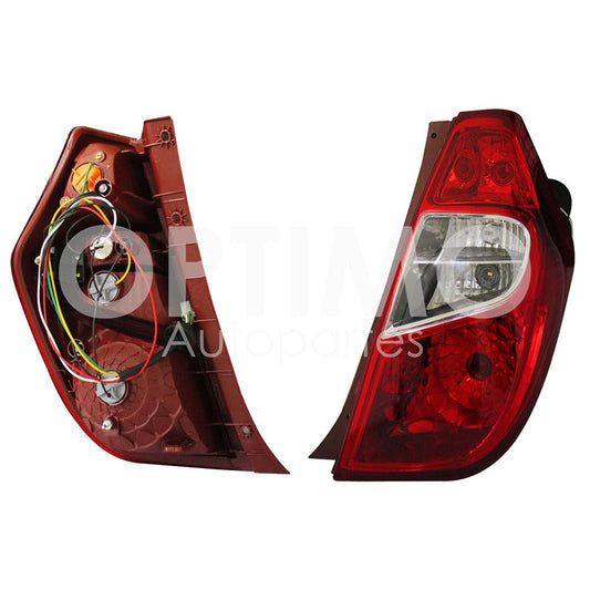Calavera Derecha Compatible con I-10 2011 2012 2013 2014 C/ARNES (ROJO/BLANCO/ROJO)