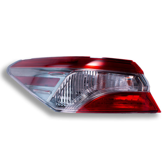 Calavera Exterior Izquierda Compatible con TYA CAMRY 2018 2019 2020 2021 2022 2023 2024 | Oscura Rojo Blanco | Con Arnes (FCNT0146)
