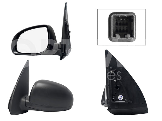 CHRYSLER / DODGE I-10 2011 2012 2013 2014 ESPEJO IZQ ELECT NEGRO POROSO (3PINES)