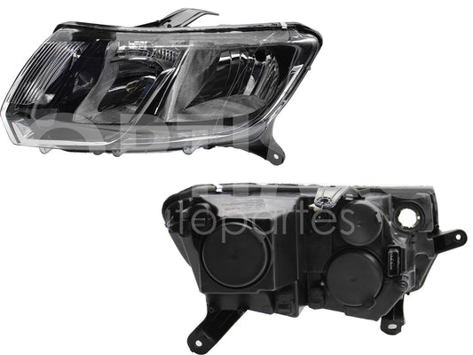 Faro Izquierdo Compatible con LOGAN 2015 2016 2017 2018 2019 F/CROMADO (5PINES) (SANDERO-STEPWAY 16-19)