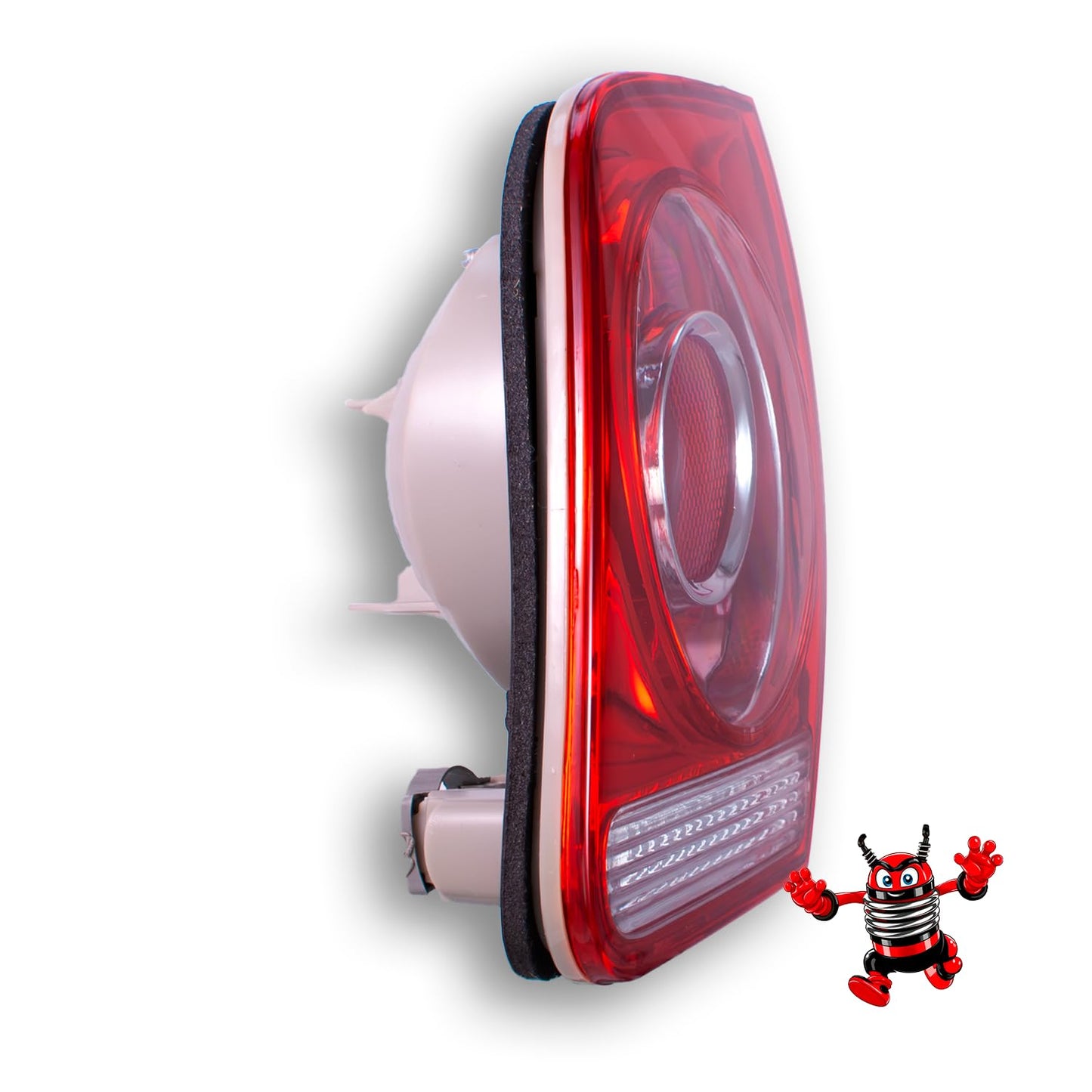 Calavera Derecha Interior sin Arnes Clara Compatible con VW Jetta Clasico 2008 2009 2010 2011 2012 2013 2014 2015 | Rojo Blanco