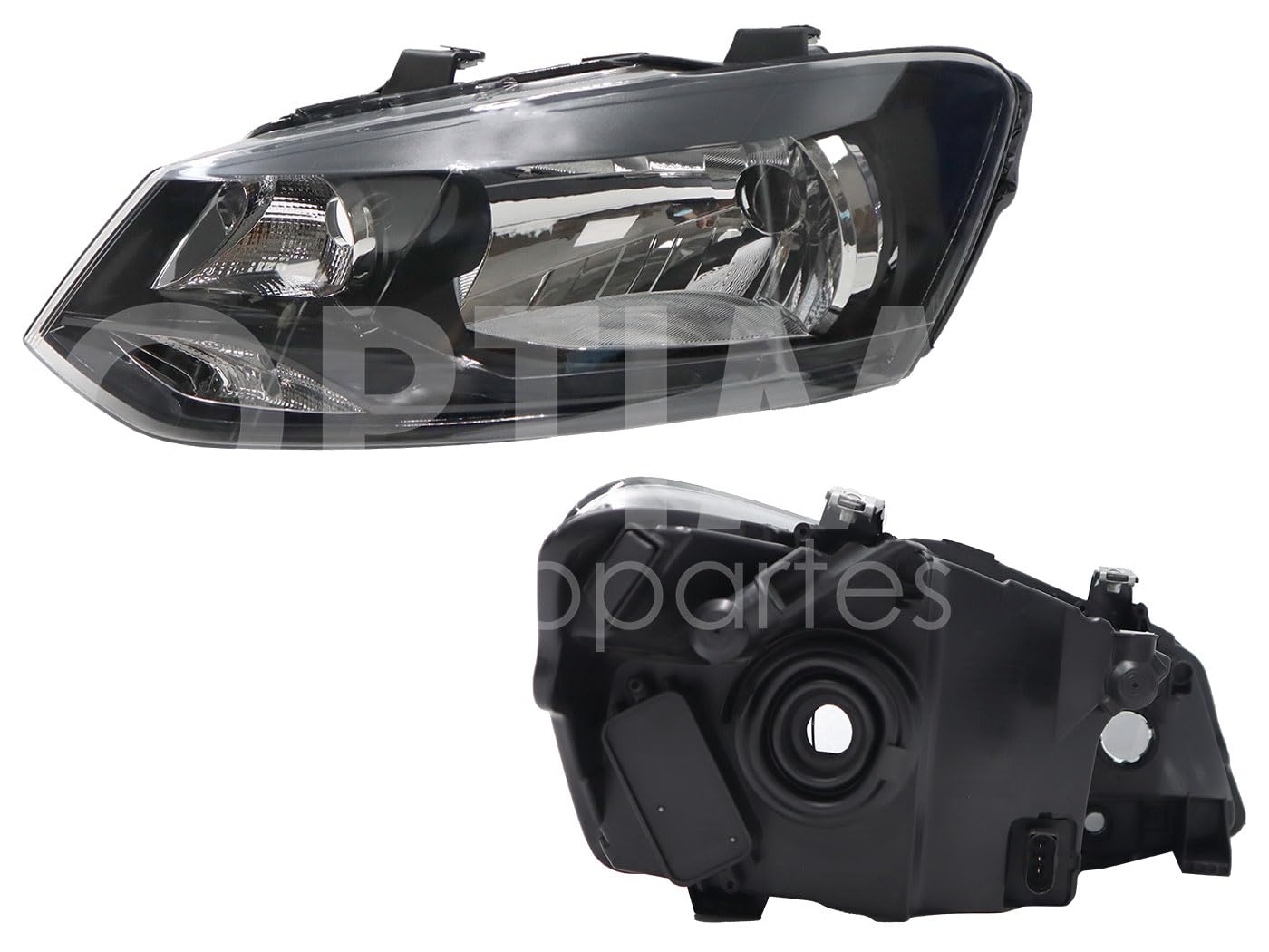 Faro Izquierdo Compatible con VENTO 2014 2015 F/NEGRO C/MOTOR (POLO 15-16)