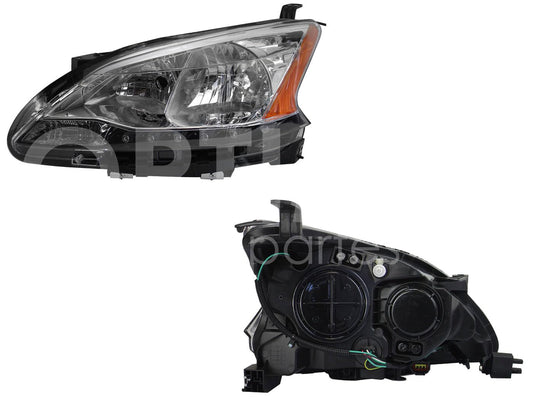 Faro Izquierdo Compatible con SENTRA B-17 2013 2014 2015 2016 F/CROMADO C/LED C/MICA AMBAR