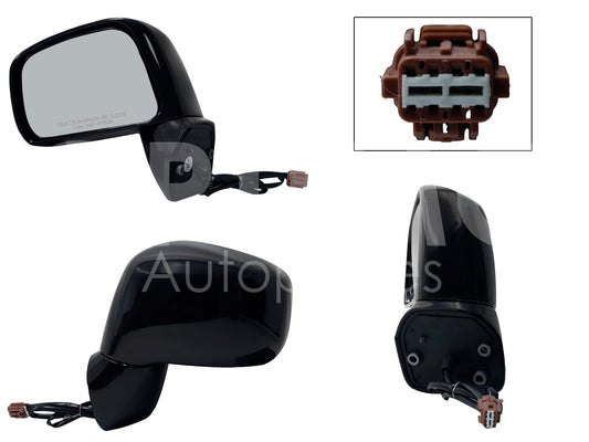 NISSAN TIIDA 2006 2007 2008 2009 2010 2011 2012 2013 2014 2015 2016 2017 ESPEJO IZQ ELECT NEGRO P/PINTAR (3PINES)