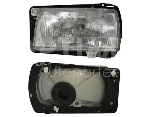 Faro Izquierdo Compatible con JETTA A2 1987 1988 1989 1990 1991 1992 F/CROMADO C/BASE PLASTICO VIDRIO RAYADO