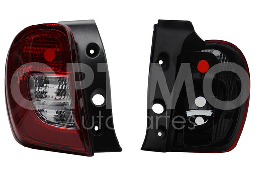 Calavera Izquierda Compatible con MARCH 2014 2015 2016 2017 2018 2019 2020 S/ARNES CLARA RECTANGULO (ROJO/BLANCO)