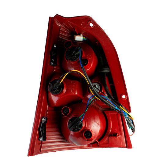 Calavera Derecha Compatible con Atos 2005 2006 2007 2008 2009 2010 2011 2012 | Con Arnes | Rojo Filas Blancas