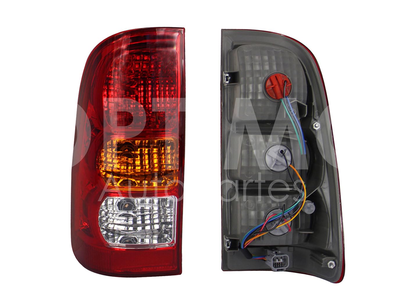 2006 - 2011  TOYOTA HILUX CALAVERA IZQ C/ARNES (ROJO/AMBAR/BLANCO)
