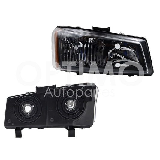 Faro Derecho Compatible con SILVERADO 1500/2500 2003 2004 2005 2006 F/NEGRO C/MICA AMBAR (SUBURBAN 04-06)