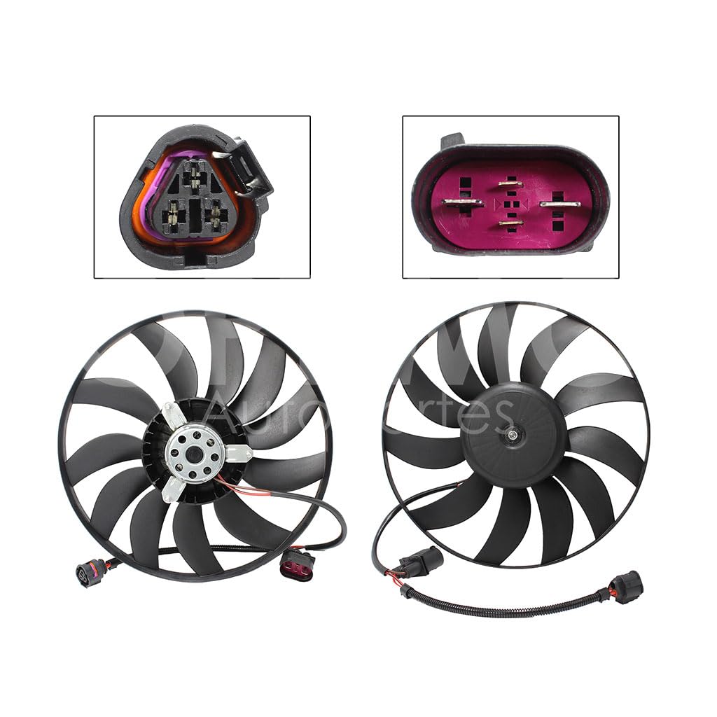 Moto Ventilador Compatible con GOLF A5/A6 GTI 1.9L DIESEL 2008 2009 2010 2011 2012 2013 > Para Aire Acondicionado > Sin Tolva 2-4PIN (CADDY 2.0L 16-19) MOTOR/ASPA