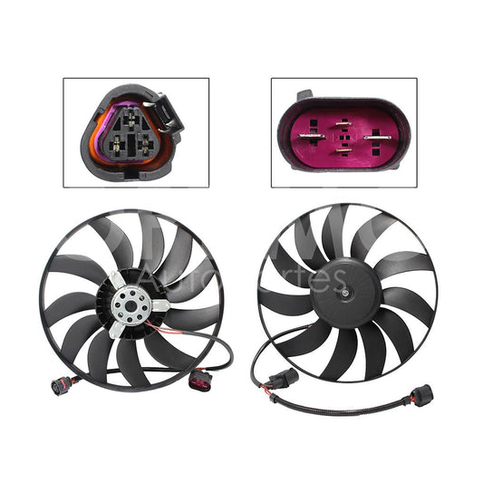 Moto Ventilador Compatible con GOLF A5/A6 GTI 1.9L DIESEL 2008 2009 2010 2011 2012 2013 > Para Aire Acondicionado > Sin Tolva 2-4PIN (CADDY 2.0L 16-19) MOTOR/ASPA