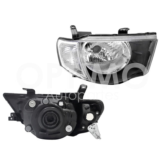 Faro Derecho Compatible con L200 2008 2009 2010 2011 2012 2013 2014 2015 F/CROMADO C/CUARTO BLANCO