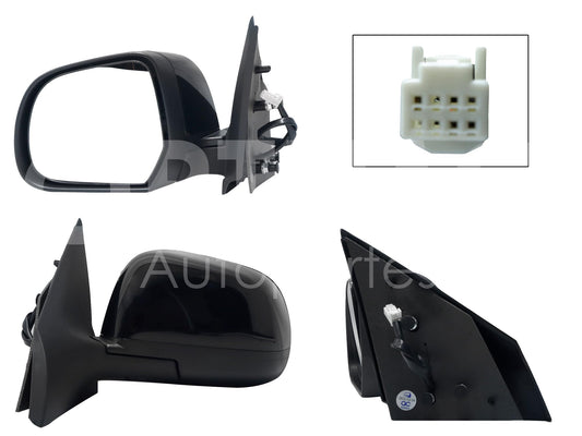 Espejo Izquierdo Electrico NEGRO Compatible con VERSA 2012 2013 2014 P/PINTAR (3PINES)