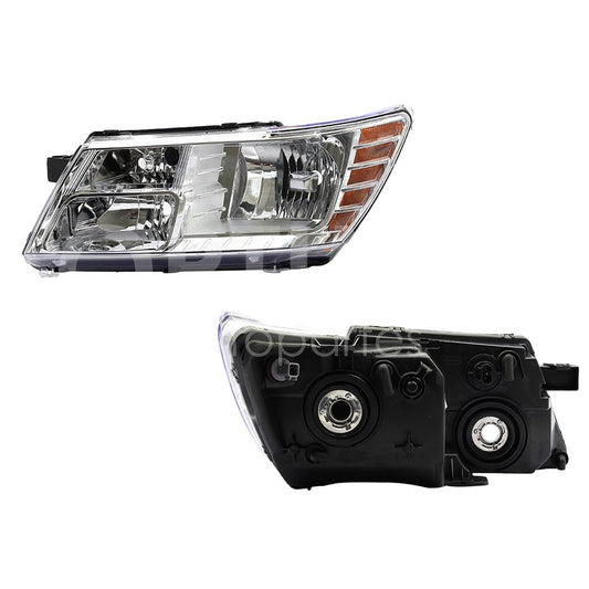 Faro Izquierdo Compatible con JOURNEY 2009 2010 2011 2012 2013 2014 2015 2016 2017 2018 2019 2020 F/CROMADO C/MICA AMBAR