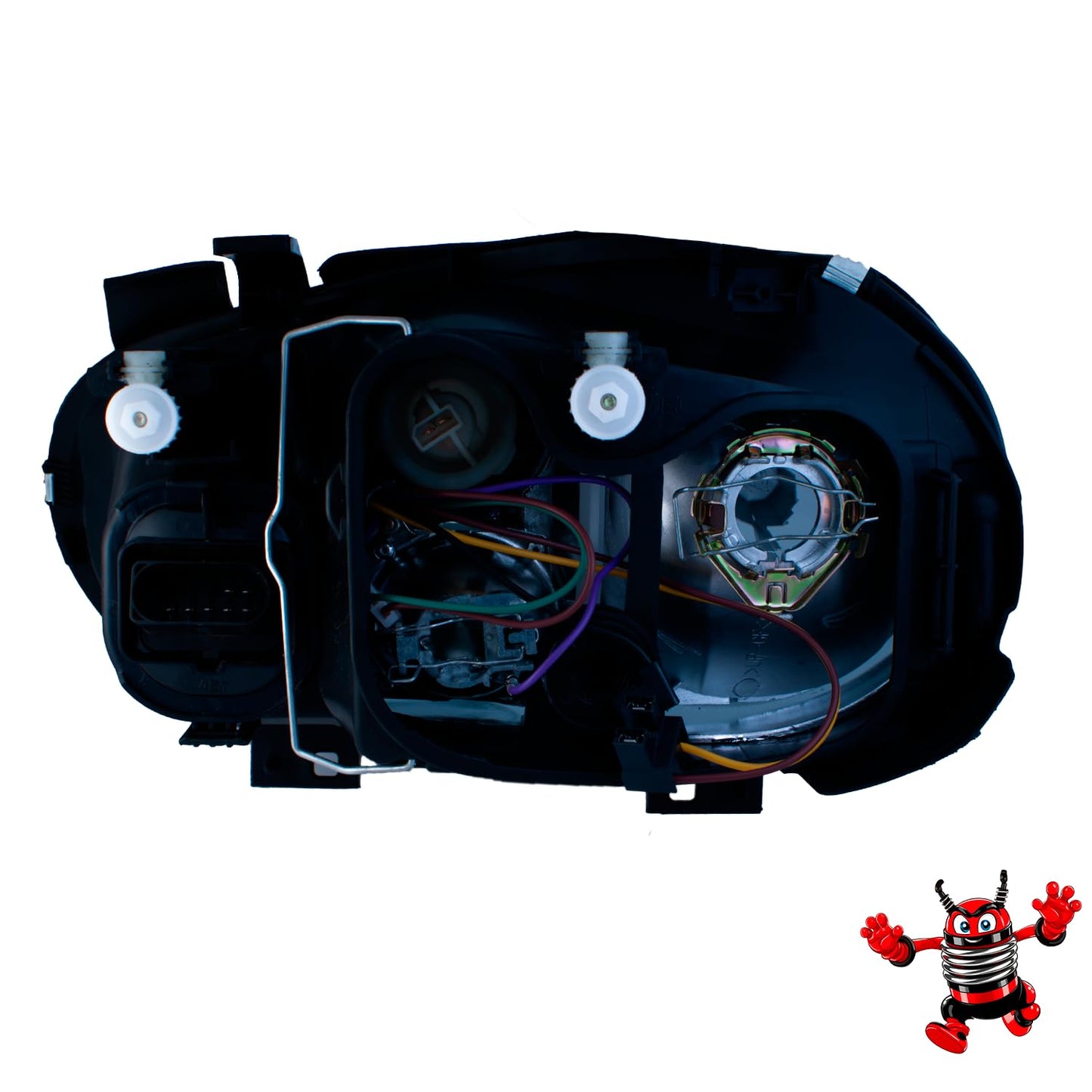 Faro Delantero Derecho VW Golf A41999 2000 2001 2002 2003 2004 2005 2006 2007 | Con Lupa | Con Foco |  Fondo Cromado | Vidrio Liso