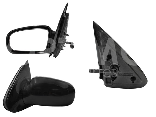 CHEVROLET CAVALIER SEDAN 1995 1996 1997 1998 1999 2000 2001 2002 2003 2004 2005 ESPEJO IZQ MANUAL NEGRO LISO S/CONTROL 4PTAS (SUNFIRE)