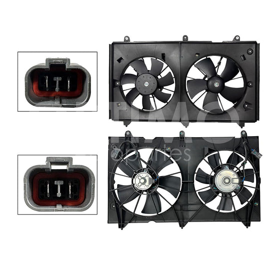 Moto Ventilador Compatible con ACCORD 2.4L 2003 2004 2005 2006 2007 C/AIRE > Con Tolva > Sin Resistencia 4PIN (2ASPAS)