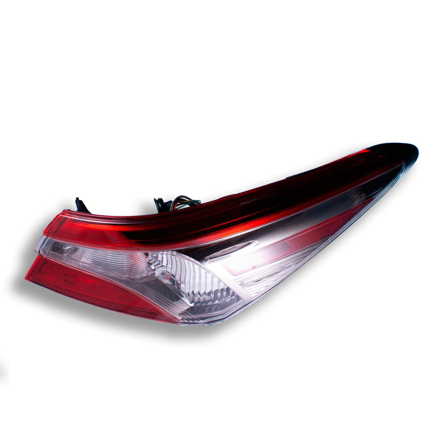 Calavera Exterior Compatible con TYA Camry 2018 2019 2020 2021 2022 2023 2024 | Oscura Rojo Blanco | Con Arnes