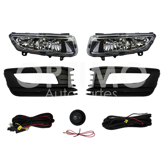 VOLKSWAGEN VENTO 2016 2017 2018 2019 KIT FARO AUX C/CABLES C/REJILLAS FILO NEGRO C/FOCOS