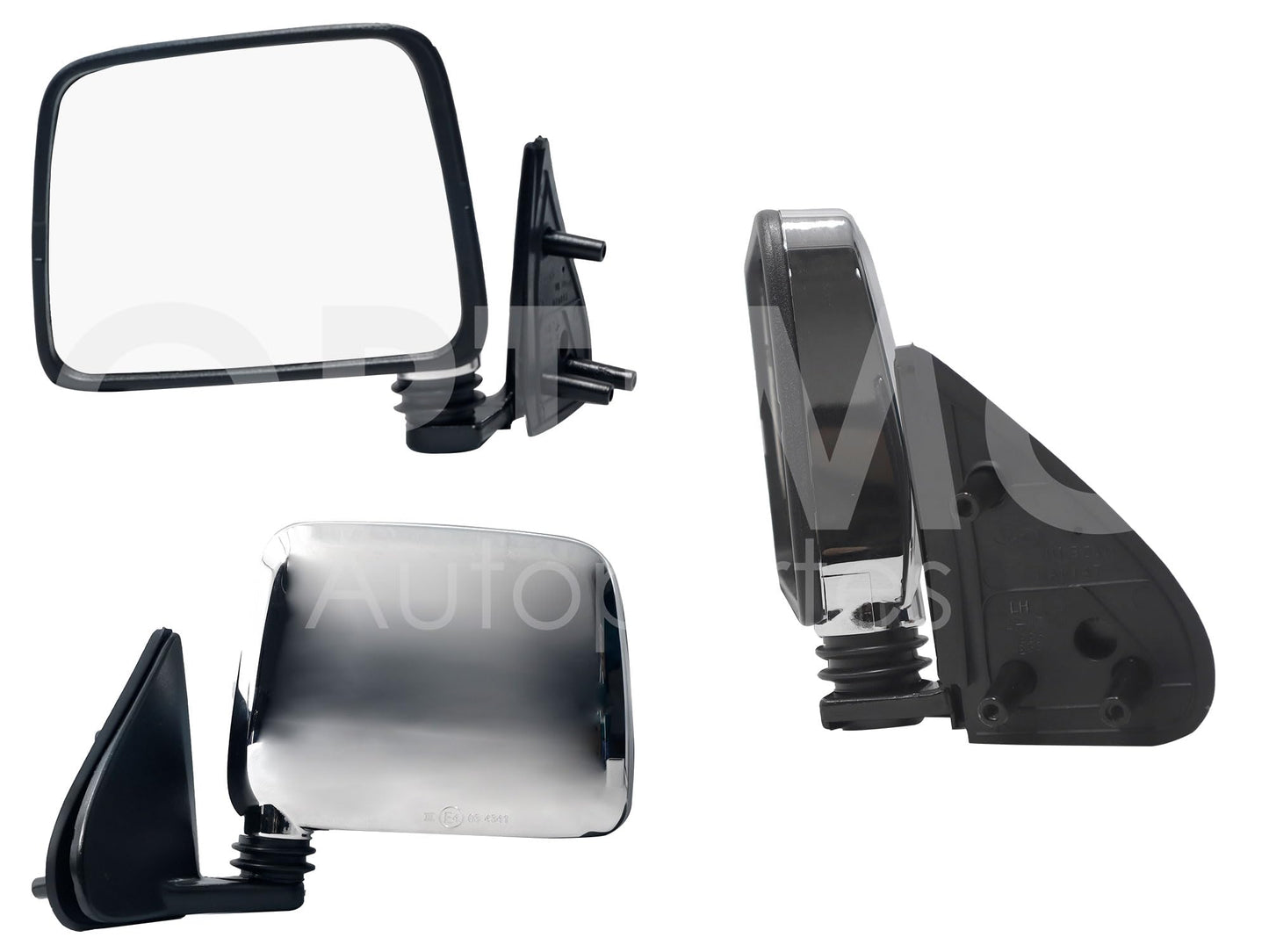 NISSAN D-21 1994 1995 1996 1997 1998 1999 2000 2001 2002 2003 2004 2005 2006 2007 ESPEJO IZQ MANUAL CROMO (BASE INT PLASTICO) (NP-300 D-22 08-15)