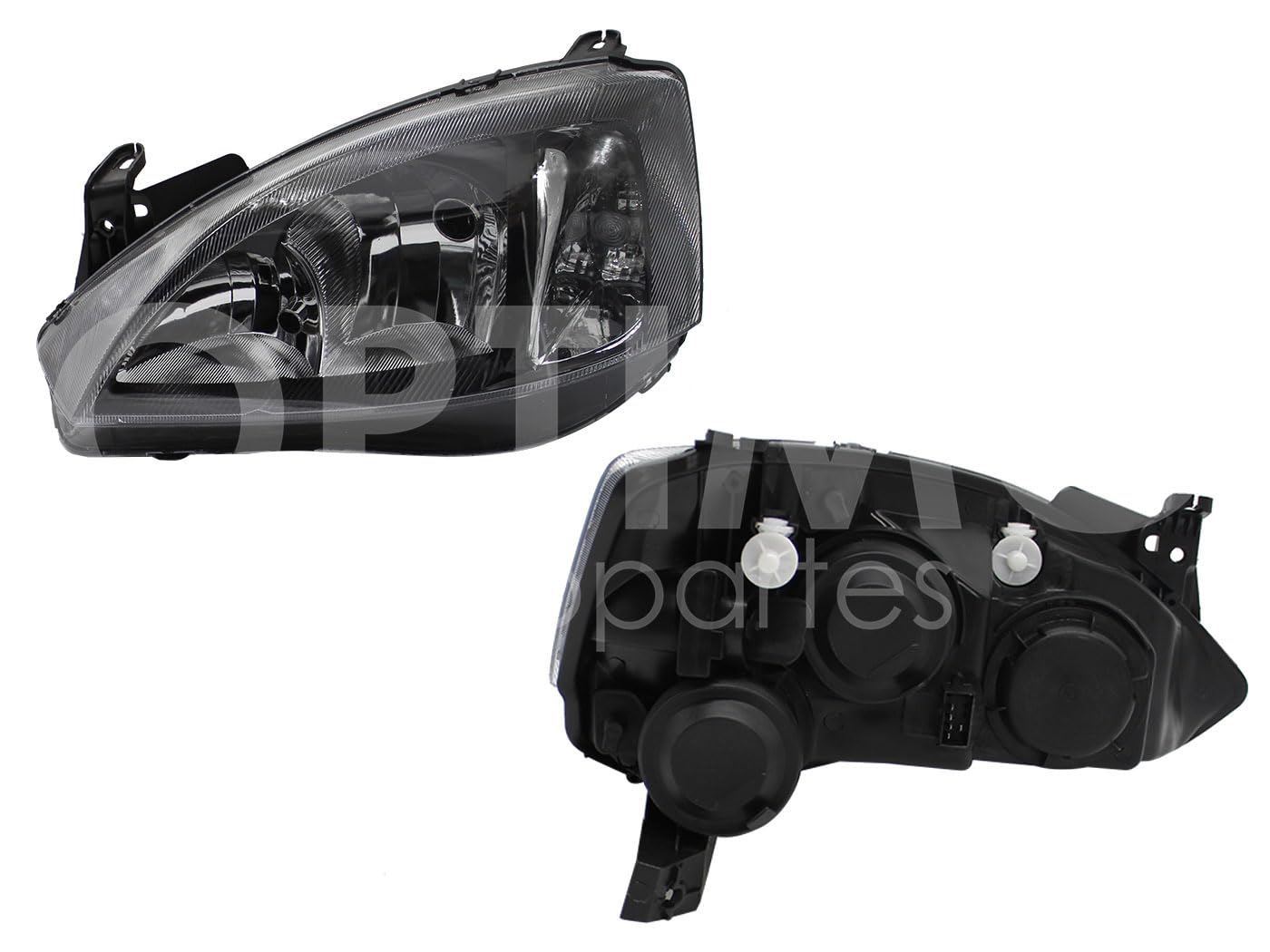 Faro Izquierdo Compatible con CORSA 2003 2004 2005 2006 2007 2008 F/NEGRO CUARTO LISO (TORNADO 04-11)