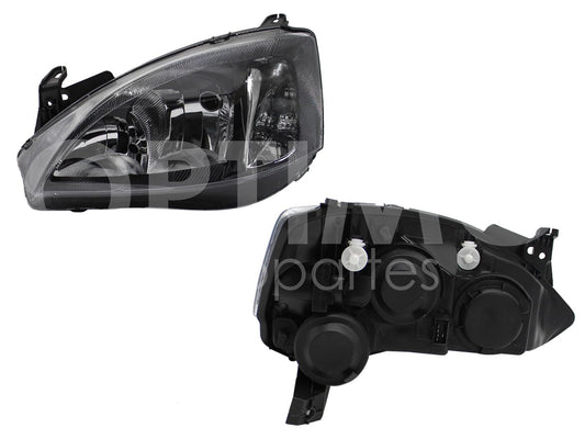 Faro Izquierdo Compatible con CORSA 2003 2004 2005 2006 2007 2008 F/NEGRO CUARTO LISO (TORNADO 04-11)
