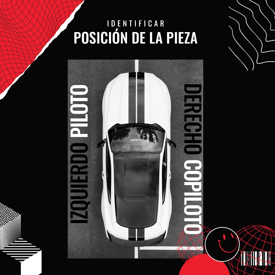 CHEVROLET VENTURE 1997 1998 1999 2000 2001 2002 2003 2004 2005 ESPEJO IZQ MANUAL NEGRO P/PINTAR