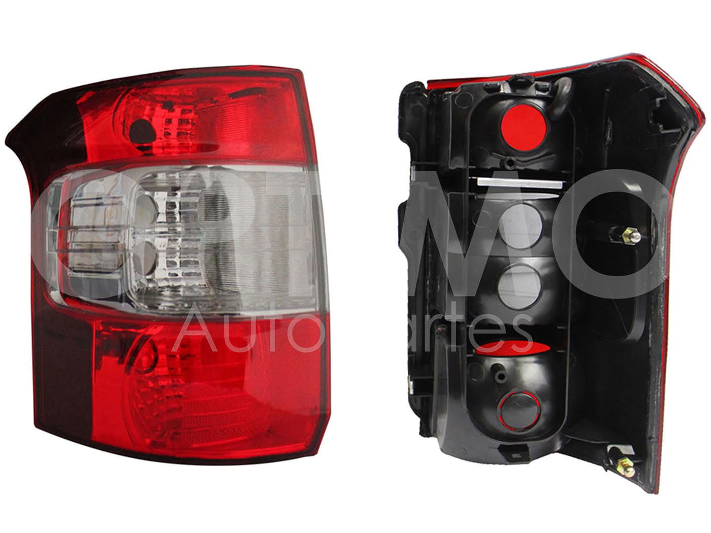 2012 - 2020  CHEVROLET TORNADO CALAVERA IZQ S/ARNES OSCURA (ROJO/HUMO)