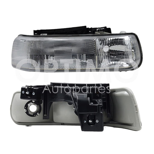 1999 - 2002  CHEVROLET SILVERADO FARO DER F/CROMADO C/BASE (SUBURBAN 00-03/SONORA 00-06)