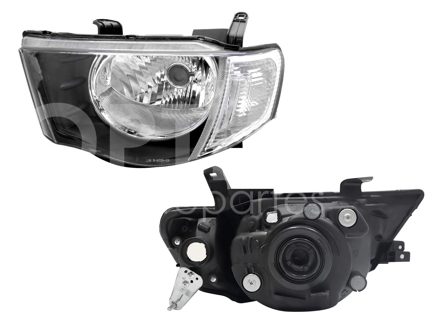 Faro Izquierdo Compatible con L200 2008 2009 2010 2011 2012 2013 2014 2015 F/CROMADO C/CUARTO BLANCO