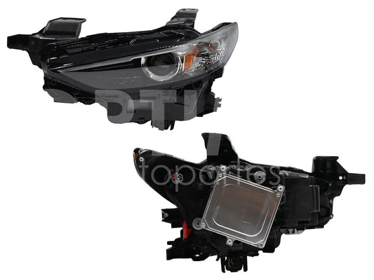 MAZDA MAZDA 3 2019 2020 2021 2022 2023 2024 2025 FARO IZQ F/NEGRO C/LED C/LUPA C/MICA AMBAR (SEDAN/H-BACK)