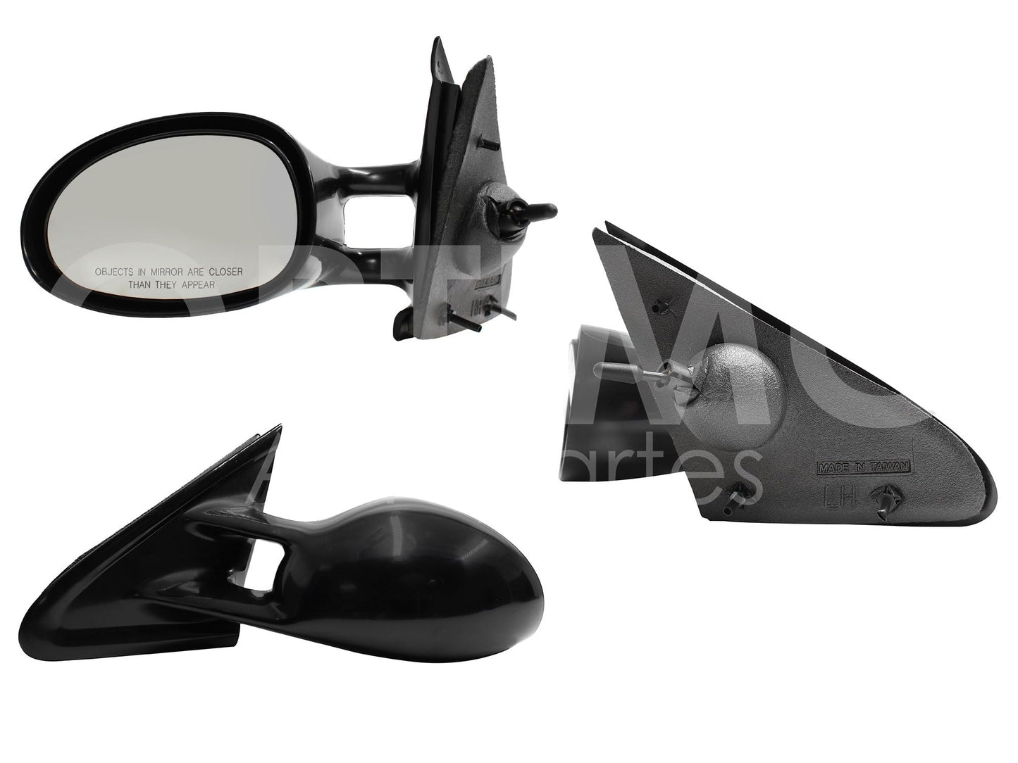 CHRYSLER / DODGE STRATUS 1995 1996 1997 1998 1999 2000 ESPEJO IZQ MANUAL NEGRO LISO (CIRRUS)