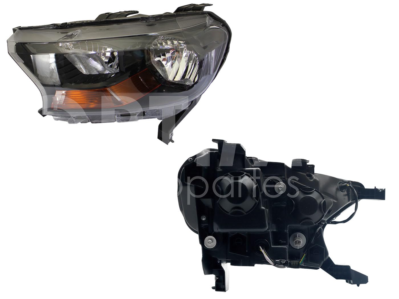 FORD RANGER 2017 2018 2019 2020 2021 2022 FARO IZQ F/NEGRO S/MOTOR C/MICA AMBAR (FOCO H7-HB3) (VERSION XL)