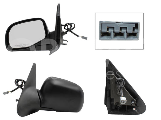FORD RANGER 1998 1999 2000 2001 2002 2003 2004 ESPEJO IZQ ELECT NEGRO POROSO (3PINES)