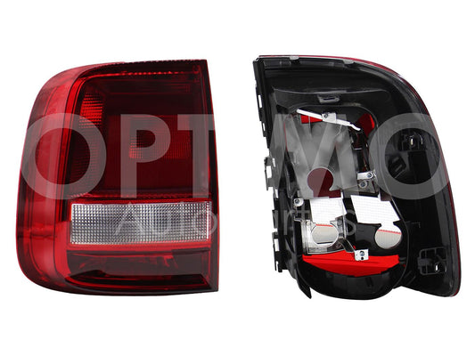 CALAVERA izquierdo S/ARNES CLARA (ROJO/BLANCO) COMPATIBLE CON VOLKSWAGEN SAVEIRO2017-2023