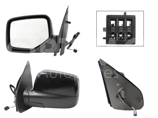 FORD ECOSPORT 2004 2005 2006 2007 2008 2009 2010 2011 2012 ESPEJO IZQ ELECT NEGRO P/PINTAR (3PINES)