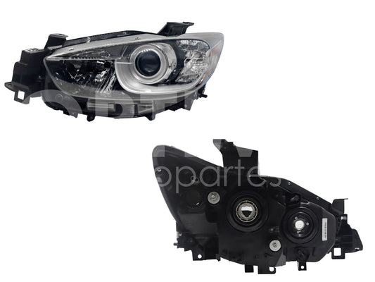 MAZDA CX-5 2013 2014 2015 2016 2017 FARO IZQ F/NEGRO C/LUPA C/MICA AMBAR HALOGENO