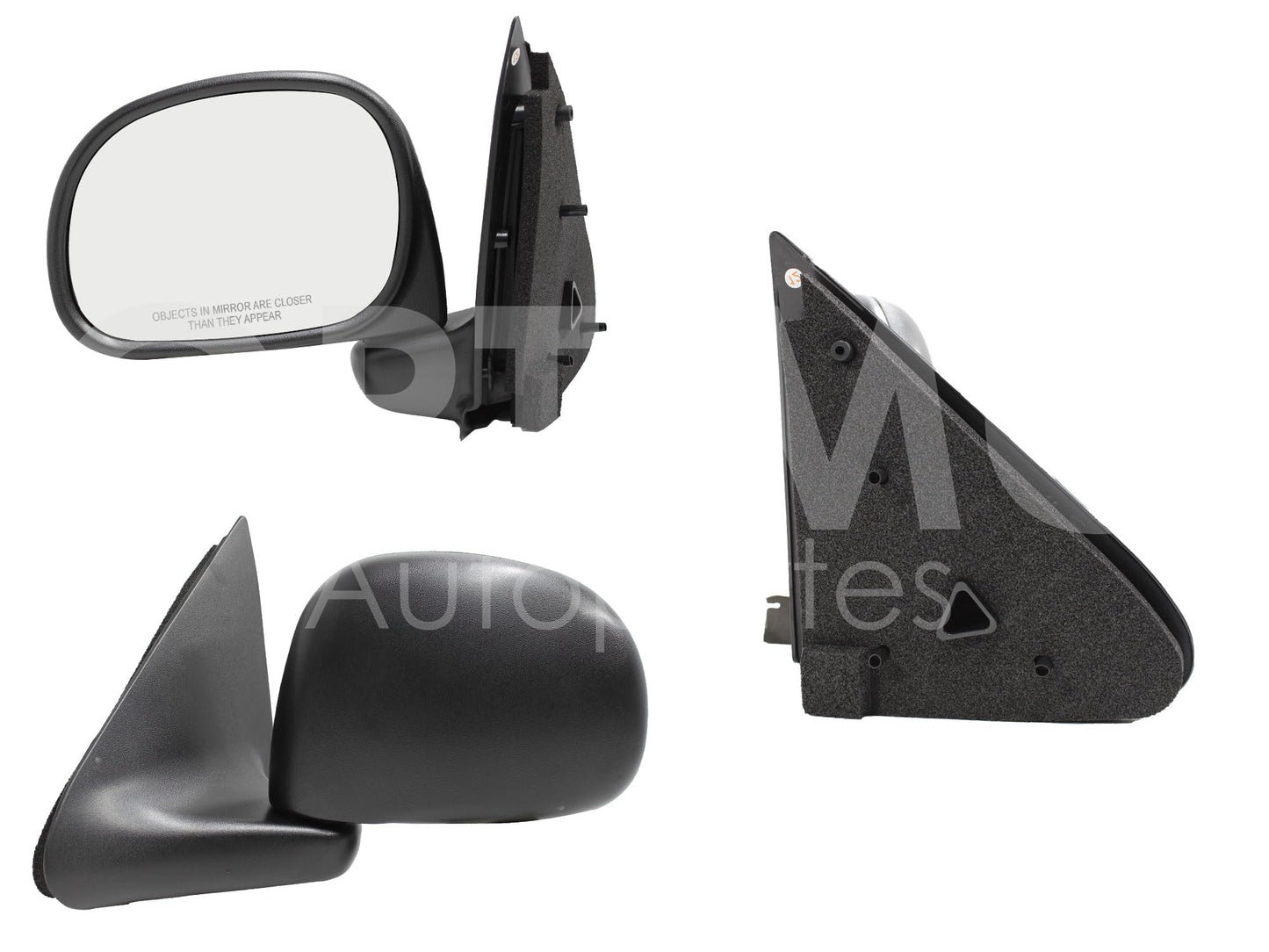 FORD F-150 1997 1998 1999 2000 2001 2002 2003 2004 2005 2006 2007 2008 ESPEJO IZQ MANUAL NEGRO POROSO T/BANDERA (F-250)