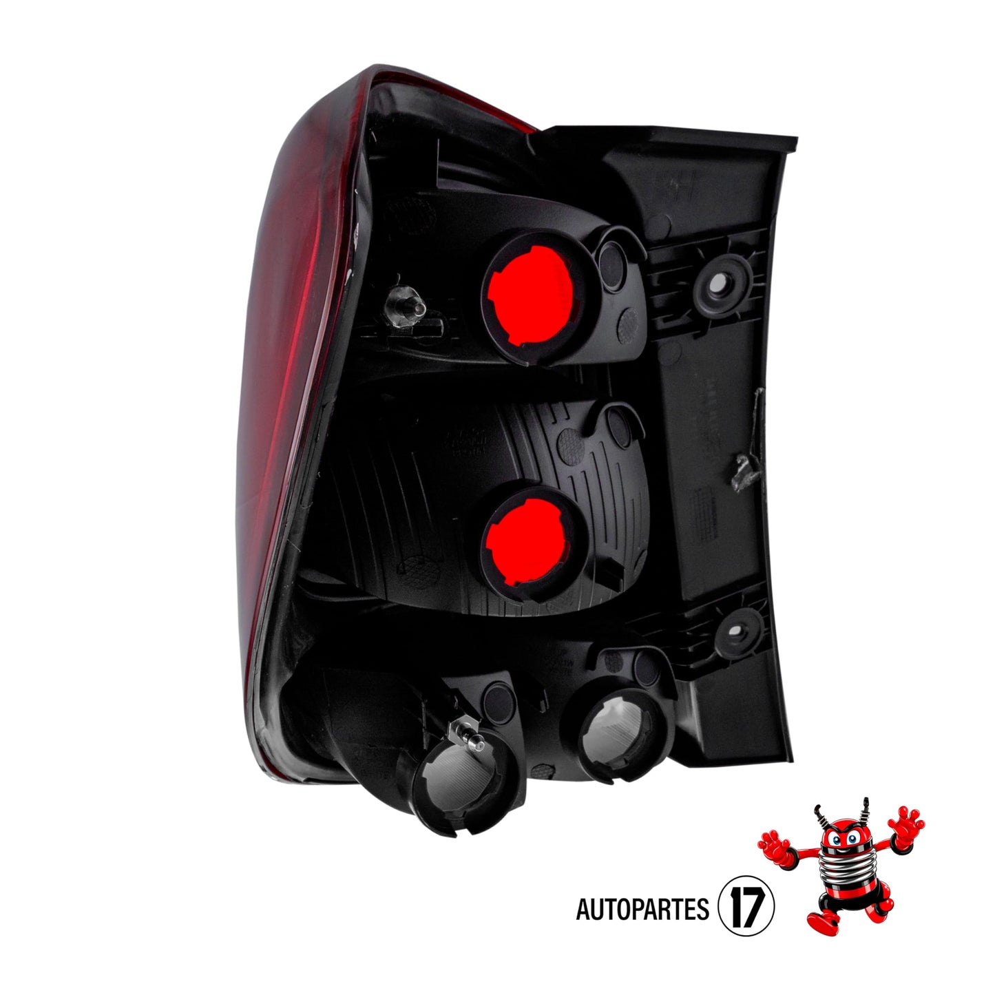 Calavera Derecha compatible con Beat Sedan 4 Puertas 2018 2019 2020 2021 | Sin Arnes | Color Rojo y Blanco |