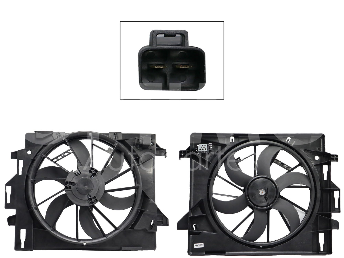 Moto Ventilador Compatible con GRAND CARAVAN 3.3L/3.6L 2008 2009 2010 2011 2012 2013 2014 2015 2016 2017 2018 C/AIRE > Con Tolva > Con Resistencia 2PIN (3.8L/4.0L) T&COUNTRY/VOYAGER