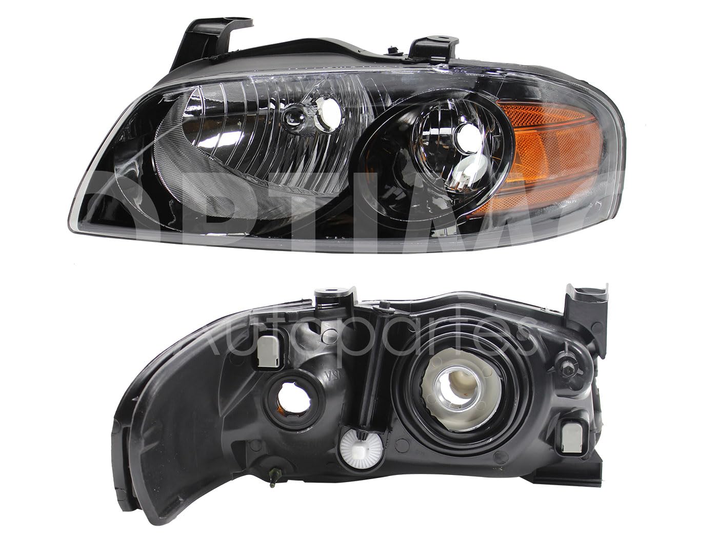 2004 - 2006  NISSAN SENTRA B-15 FARO IZQ F/NEGRO C/MICA AMBAR