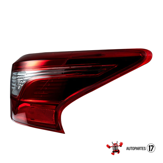 Calavera Izquierda Exterior Compatible con SENTRA B17 2017 2018 2019 2020 S/ARNES C/LED (ROJO/BLANCO/ROJO)