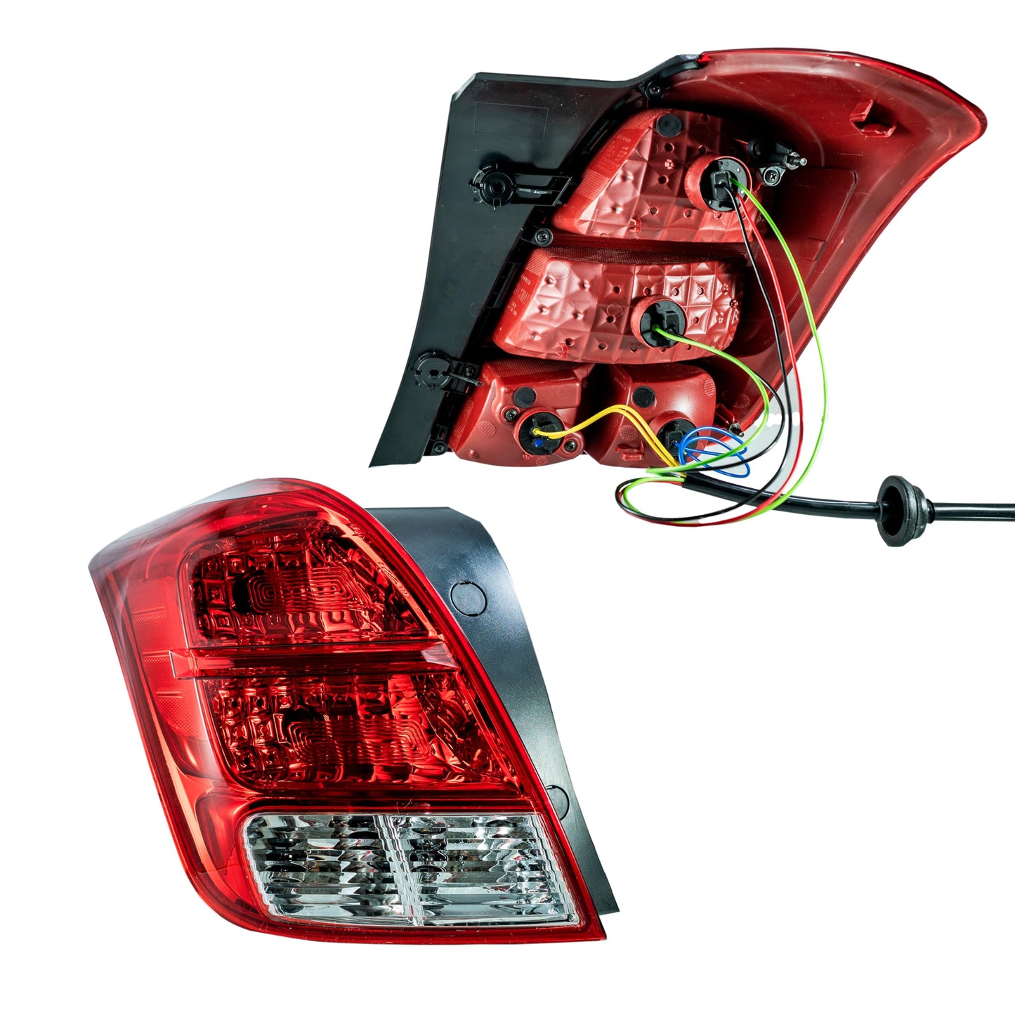 Calavera Izquierda Compatible con TRAX 2013 2014 2015 2016 2017 2018 2019 2020 S/ARNES (ROJO/ROJO/BLANCO)