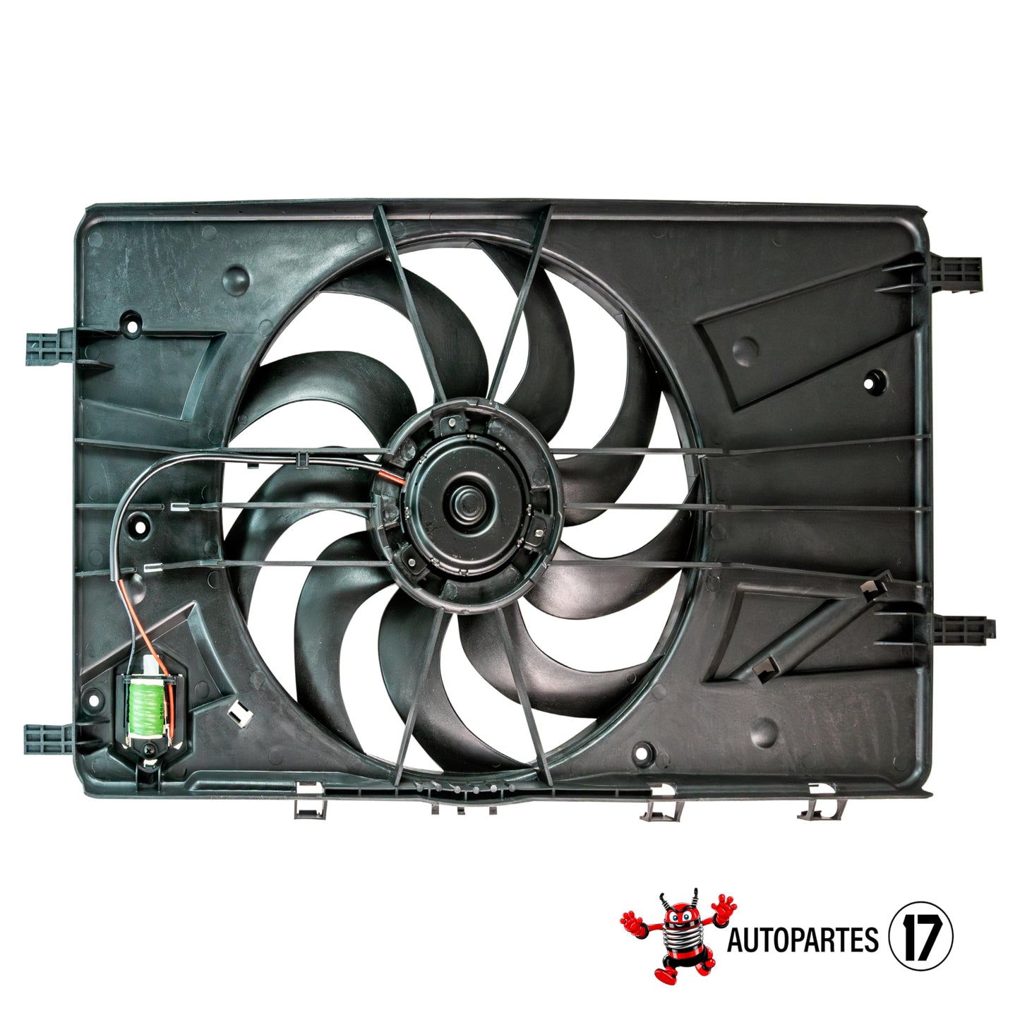 Moto Ventilador Compatible con CRUZE 1.4L/1.8L 2010 2011 2012 2013 2014 2015 2016 2017 2018 C/AIRE > Con Tolva LARGA > Con Resistencia 4PIN