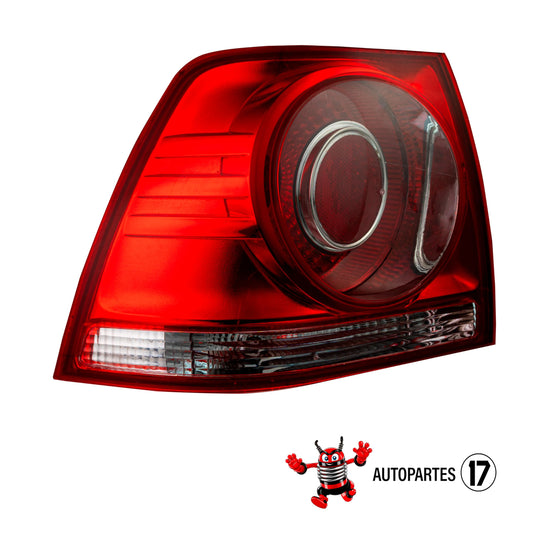 VOLKSWAGEN JETTA CLASICO 2008 2009 2010 2011 2012 2013 2014 2015 CALAVERA IZQ EXT C/ARNES CLARA (ROJO/BLANCO)