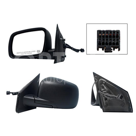 CHRYSLER / DODGE JOURNEY 2009 2010 2011 2012 2013 2014 2015 2016 2017 2018 2019 2020 ESPEJO IZQ ELECT NEGRO POROSO C/DESEMPAÑANTE (5PINES) (BASE INT METALICA)